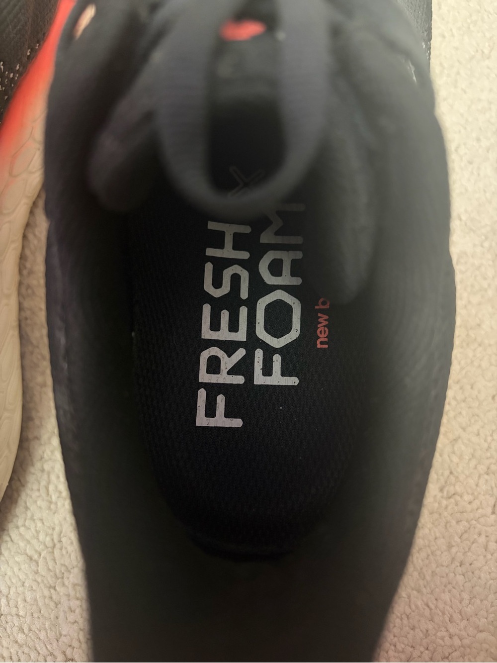 New Balance Women’s Fresh Foam Running Shoes - Black/Orange/White - Picture 6 of 9